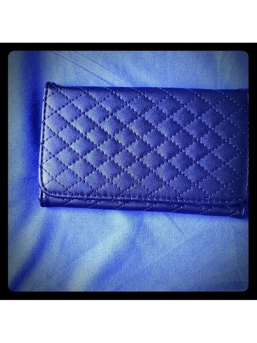 Black Quilted Wallet Womens